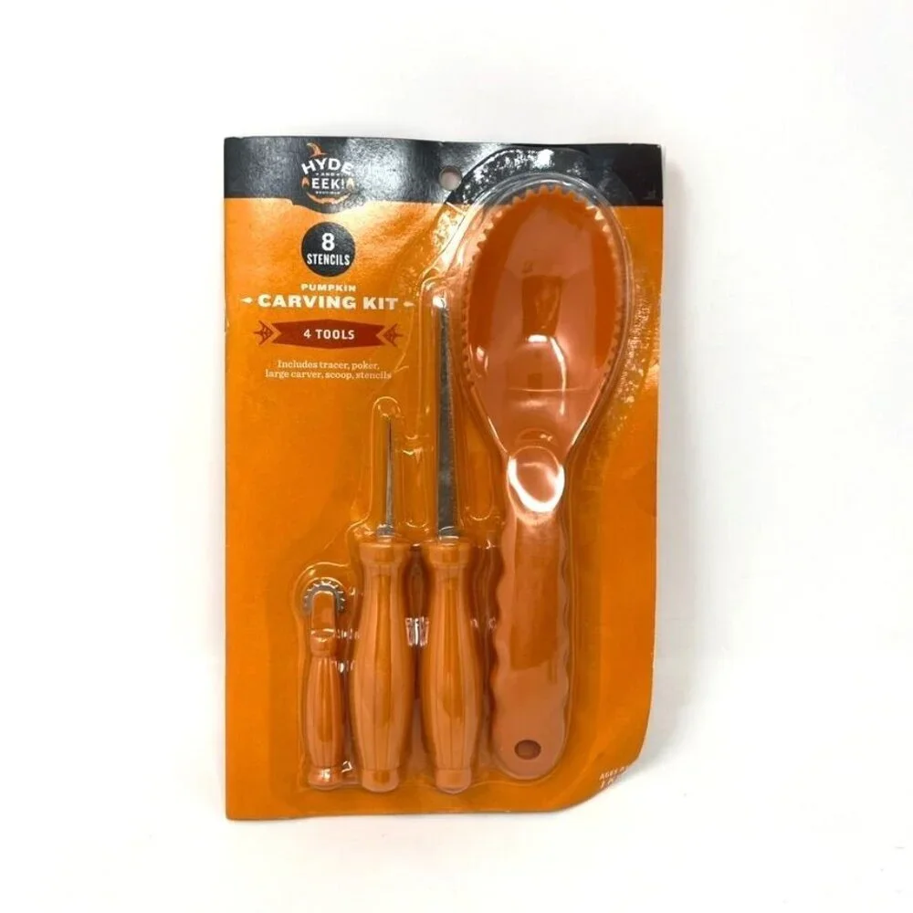 Target Hyde & Eek Pumpkin Carving Kit Tools 8 Stencils Halloween Crafts